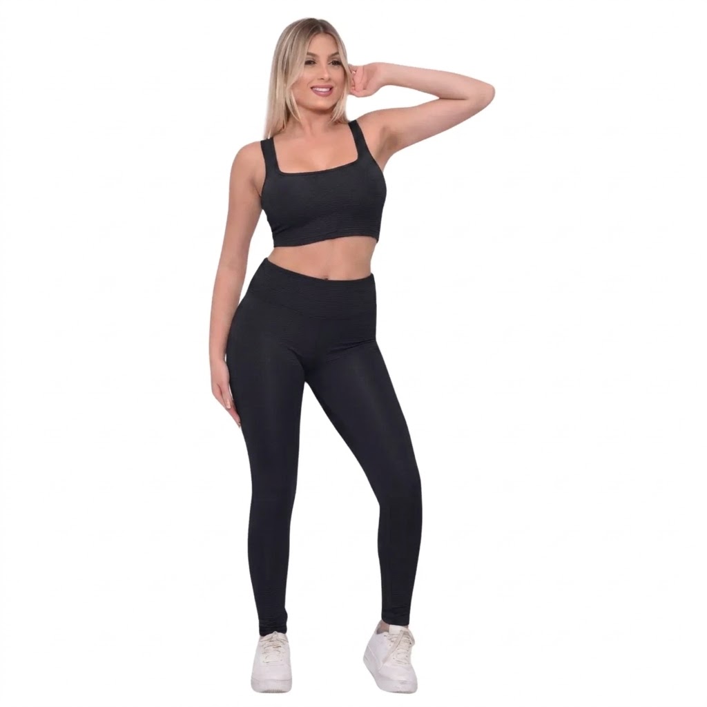 Conjunto Canelado Calça e Top