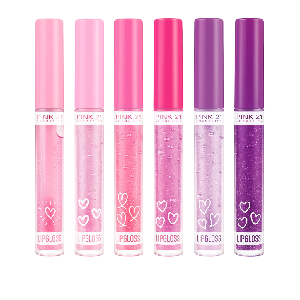 Lip Gloss Glitter Pink 21