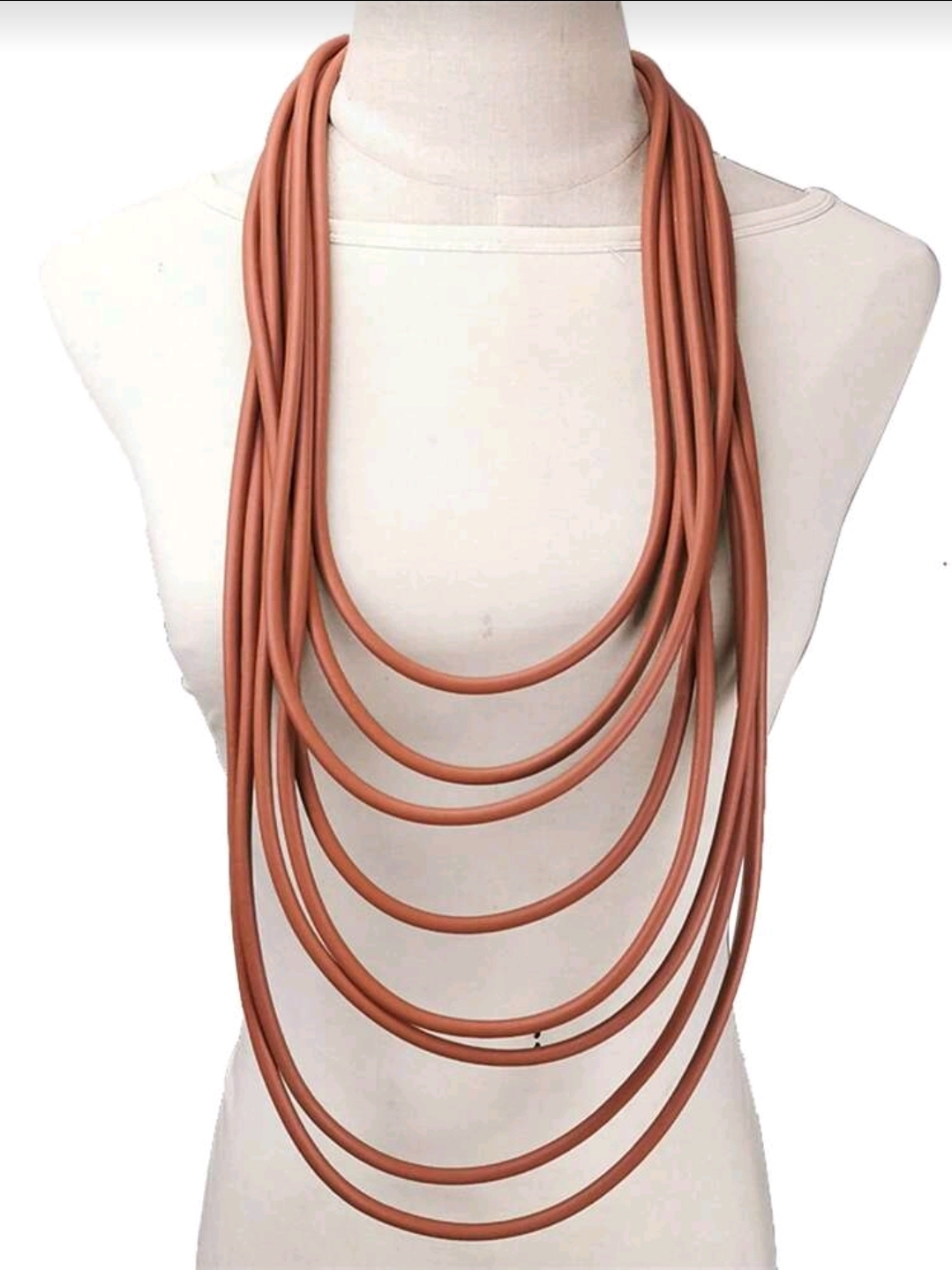 Multi-Layer Rubber Necklace (Long)