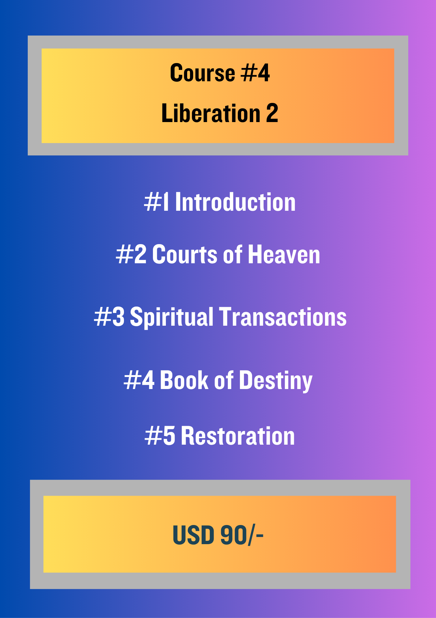 Course #4 Liberation 2 : Module 1-5