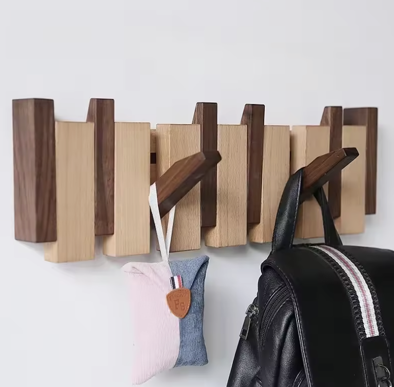 Modern Wooden Wall Hook Rack