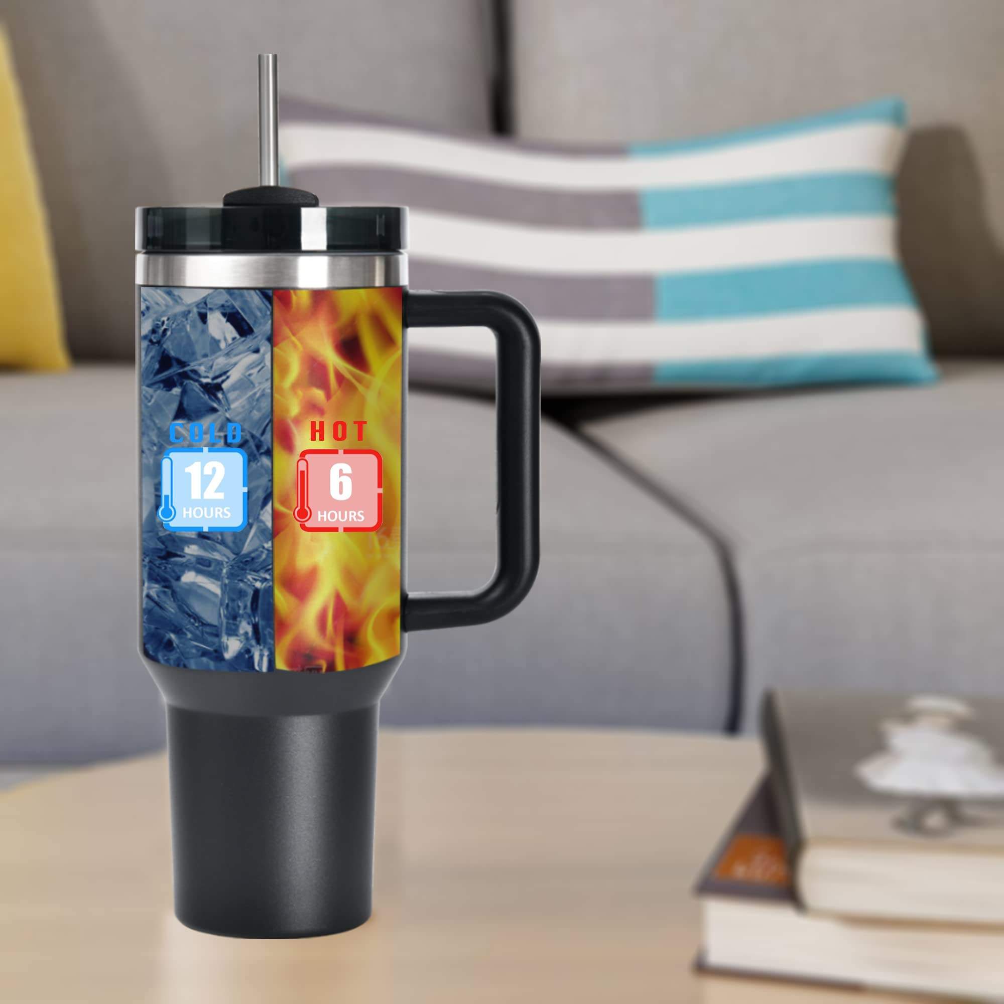 Premium Insulated Coffee Tumbler with Straw