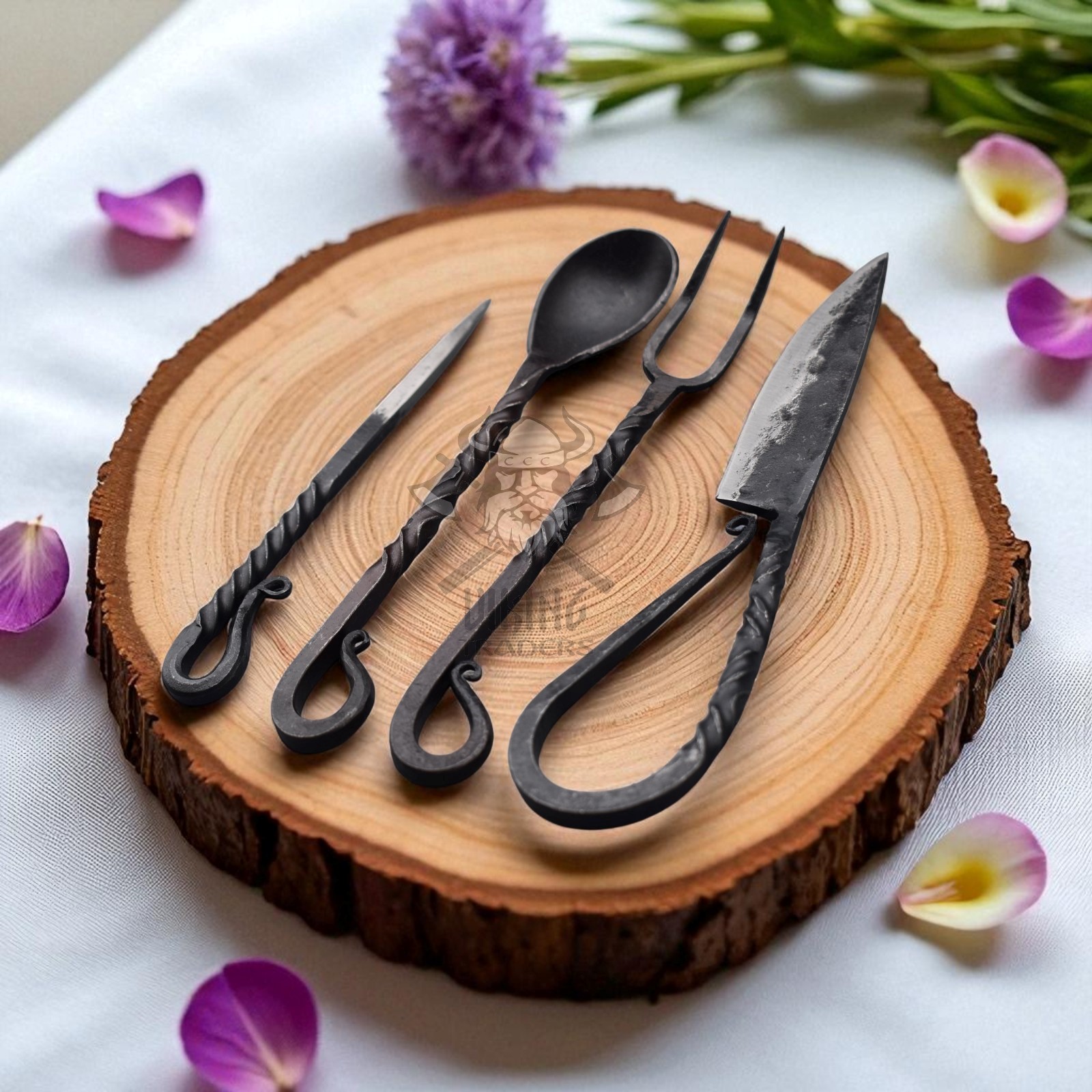 Hand-Forged Viking Cutlery Set