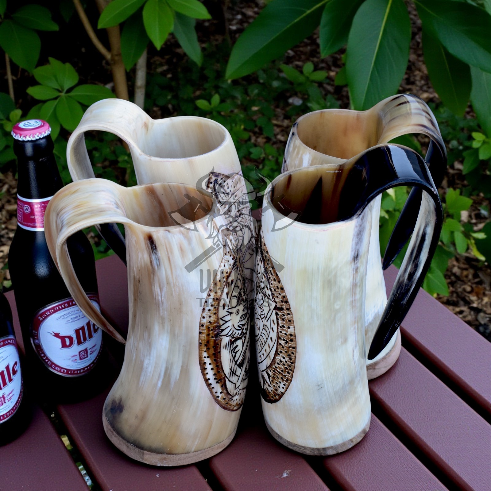 Viking Horn Beer Mug Set