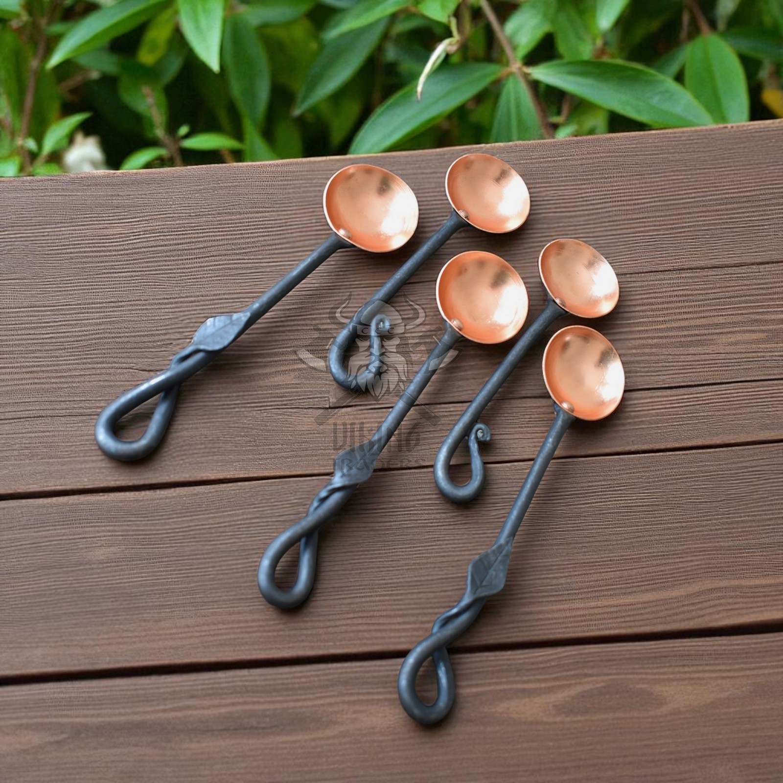 Copper & Iron Handmade Spoons Set