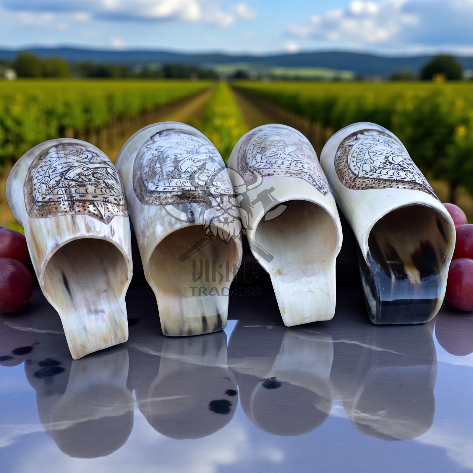 Handcrafted Horn Wine Pourers