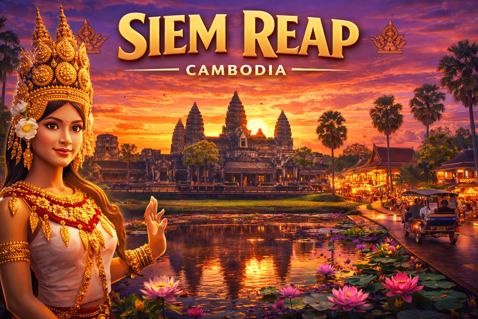 One Day Siem Reap Angkor Wat Highlight Tour