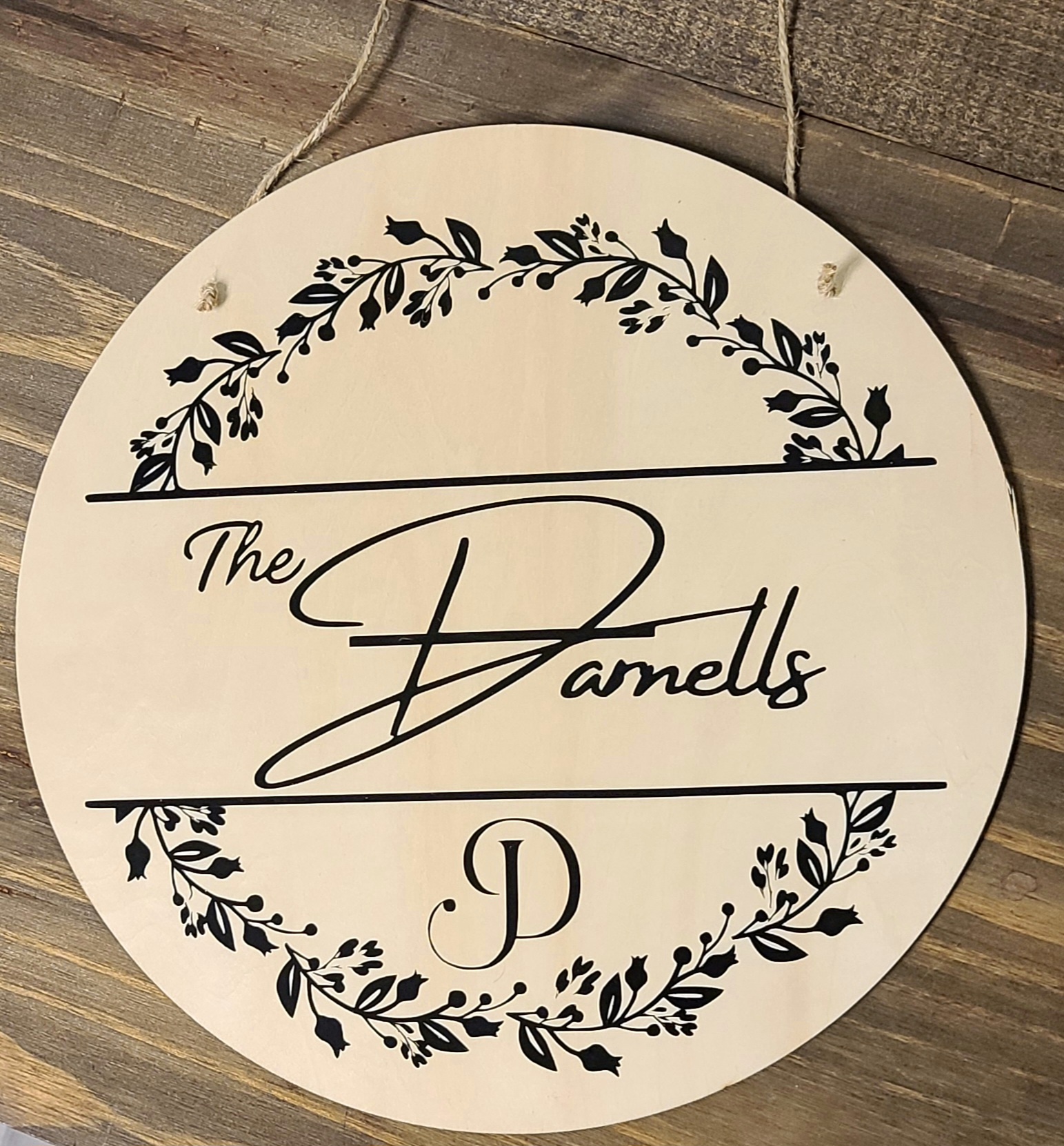 Personalized Wooden Family Name Sign