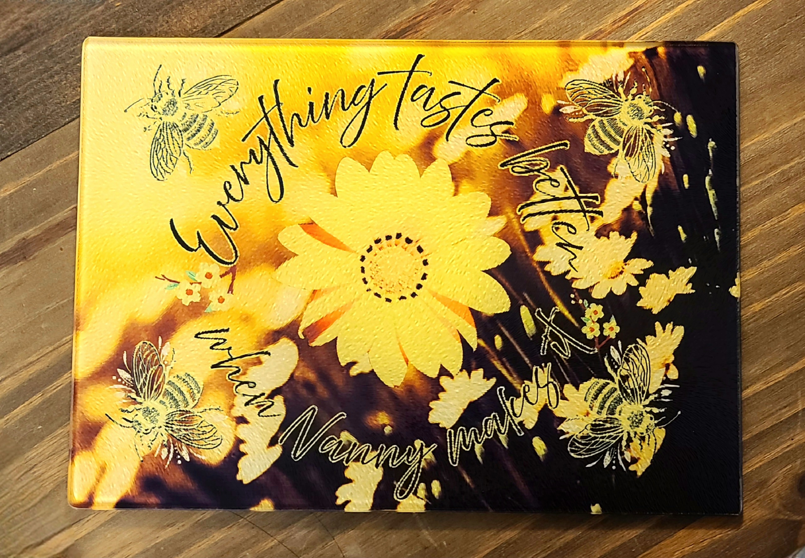 Personalized glass cutting Board