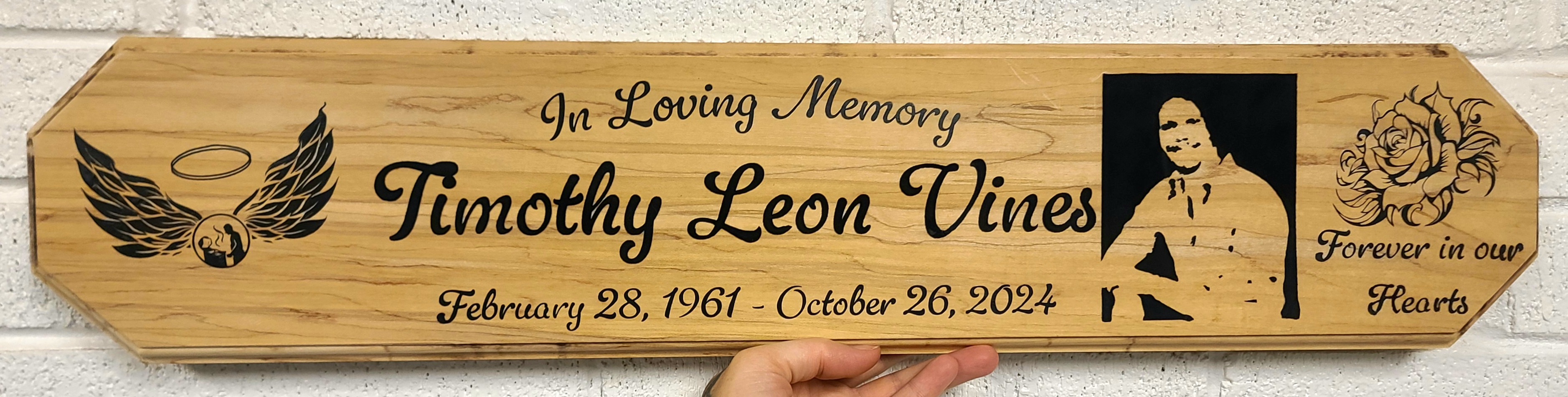 Personalized Memorial Wood Plaque
