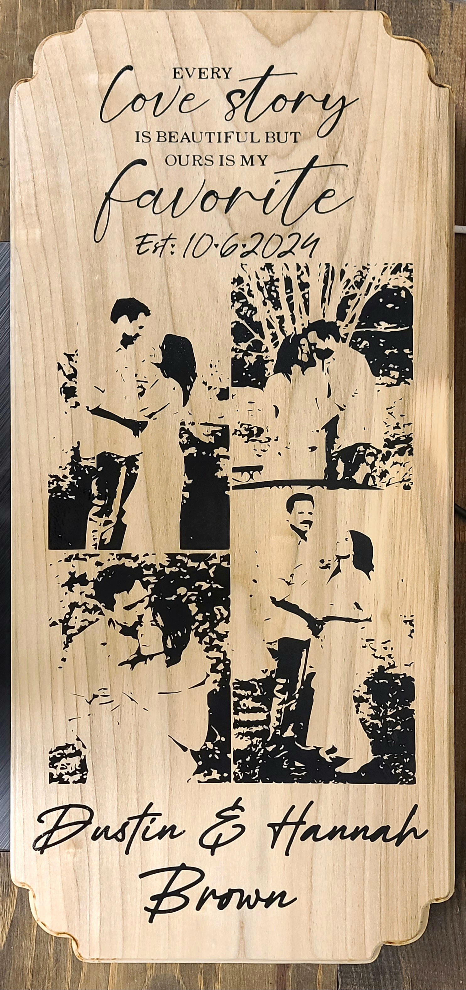 Personalized Wooden Photo Plaque