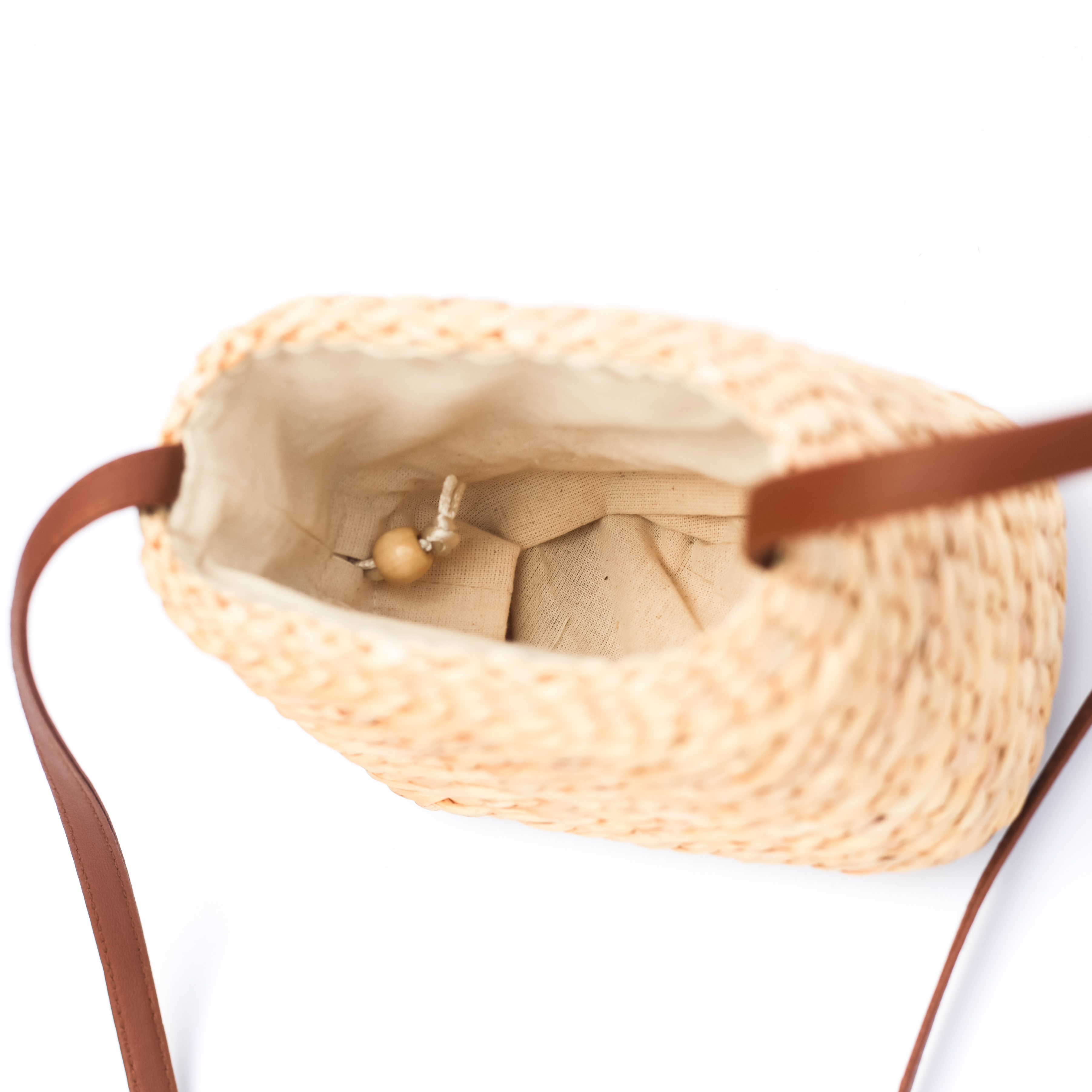Shaped Woven Water Hyacinth Bag