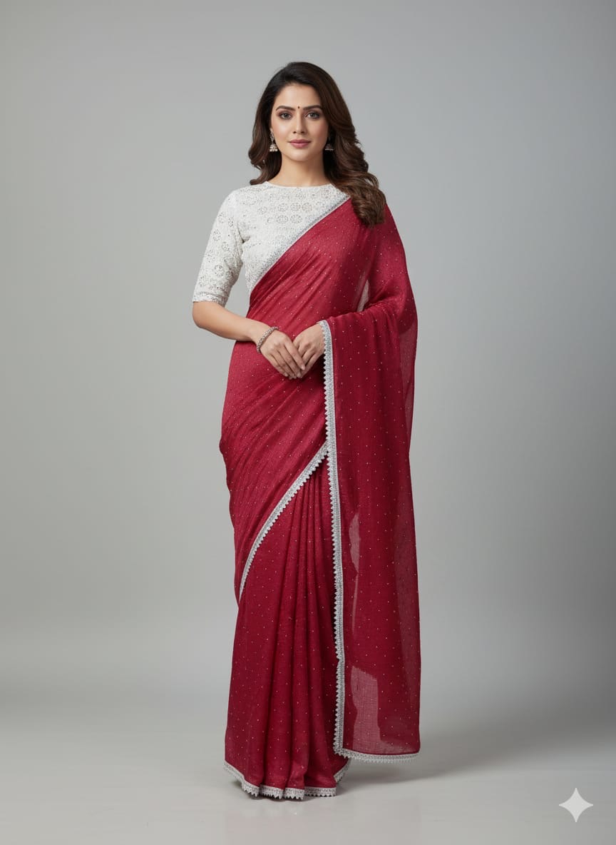 Elegant Red Saree