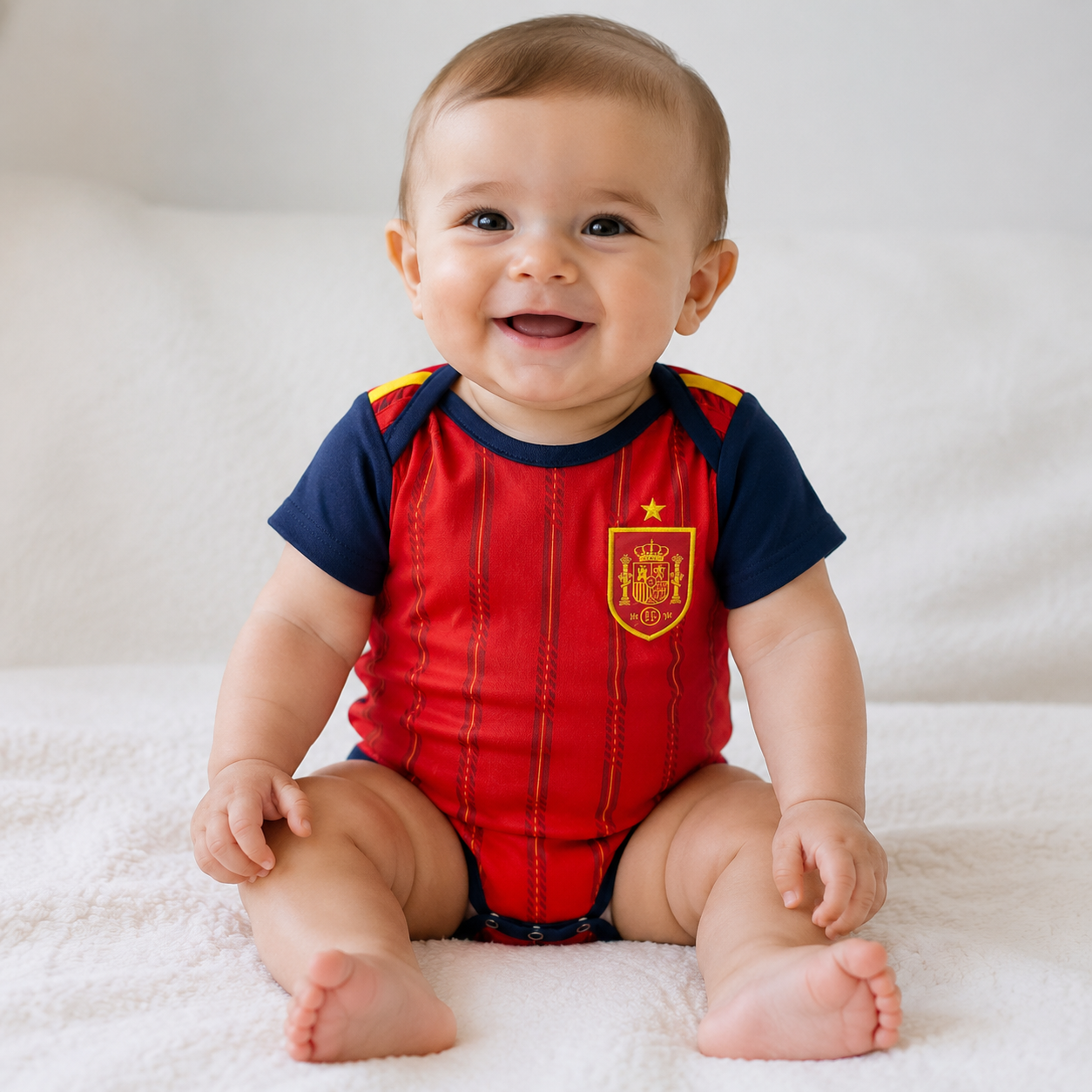Spain Baby Soccer Jersey Bodysuit | La Roja Baby Outfit 