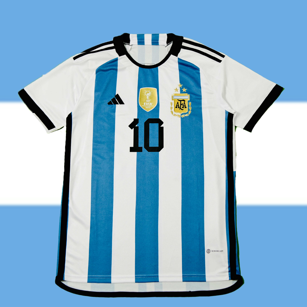 Three Stars Argentina National Team Home Jersey