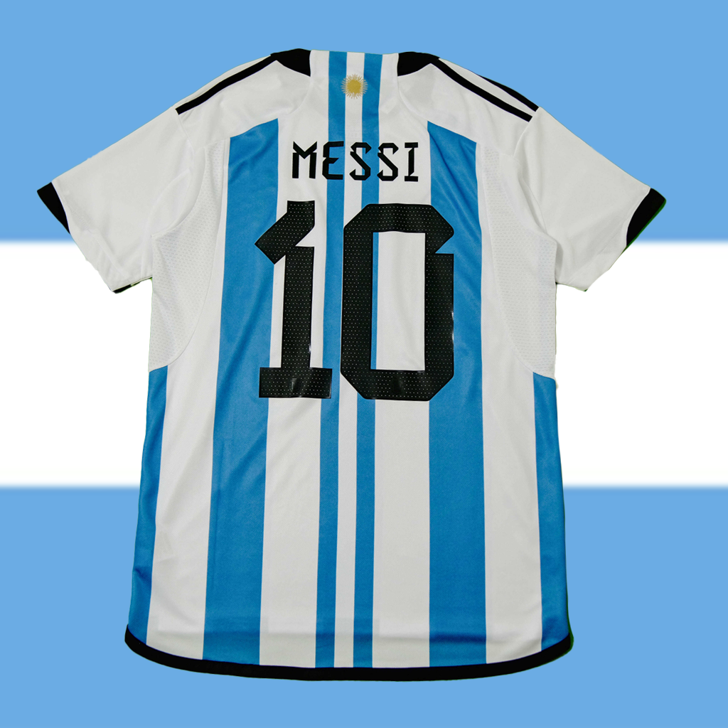 Three Stars Argentina National Team Home Jersey