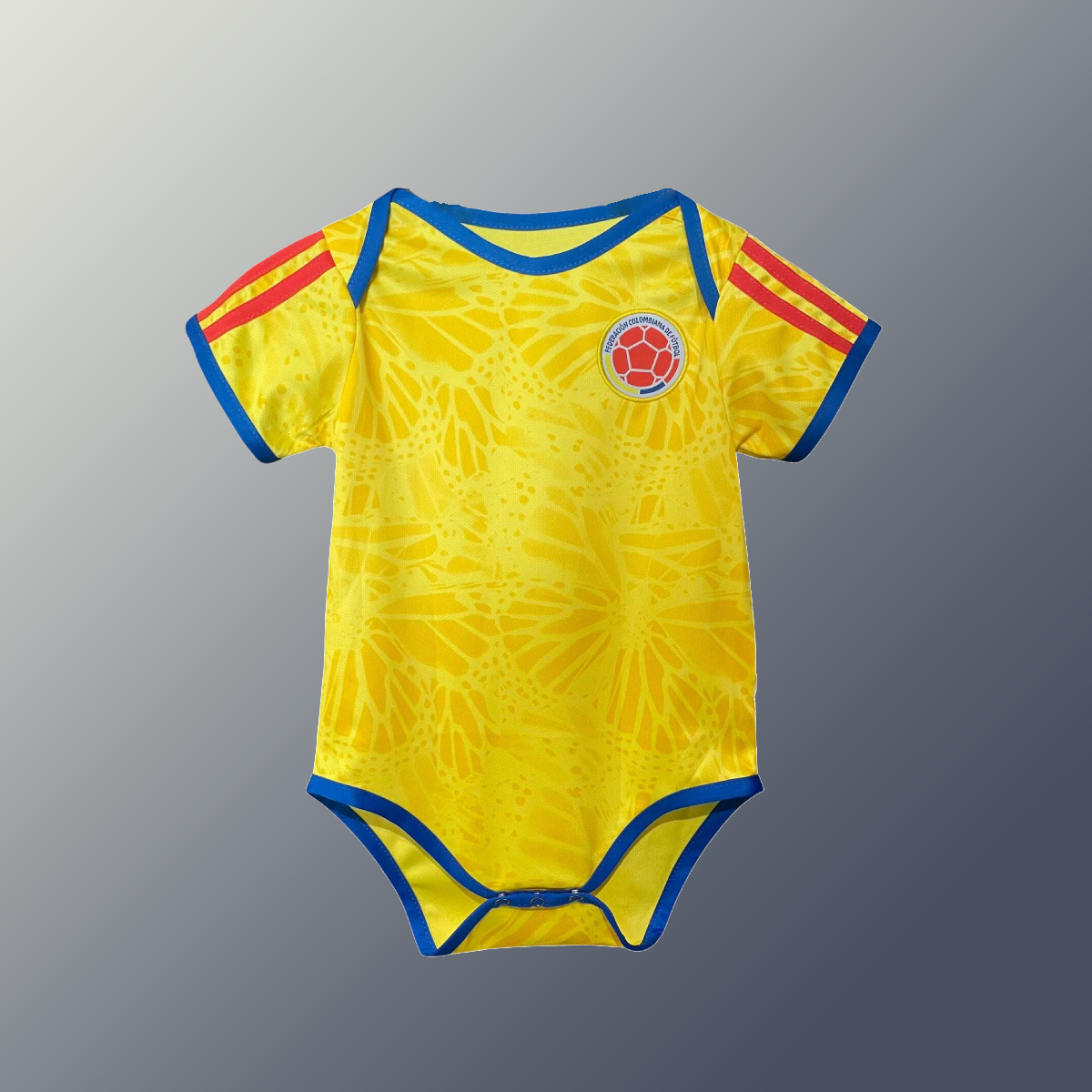 Colombia Soccer Baby Onesie | Yellow Blue Romper