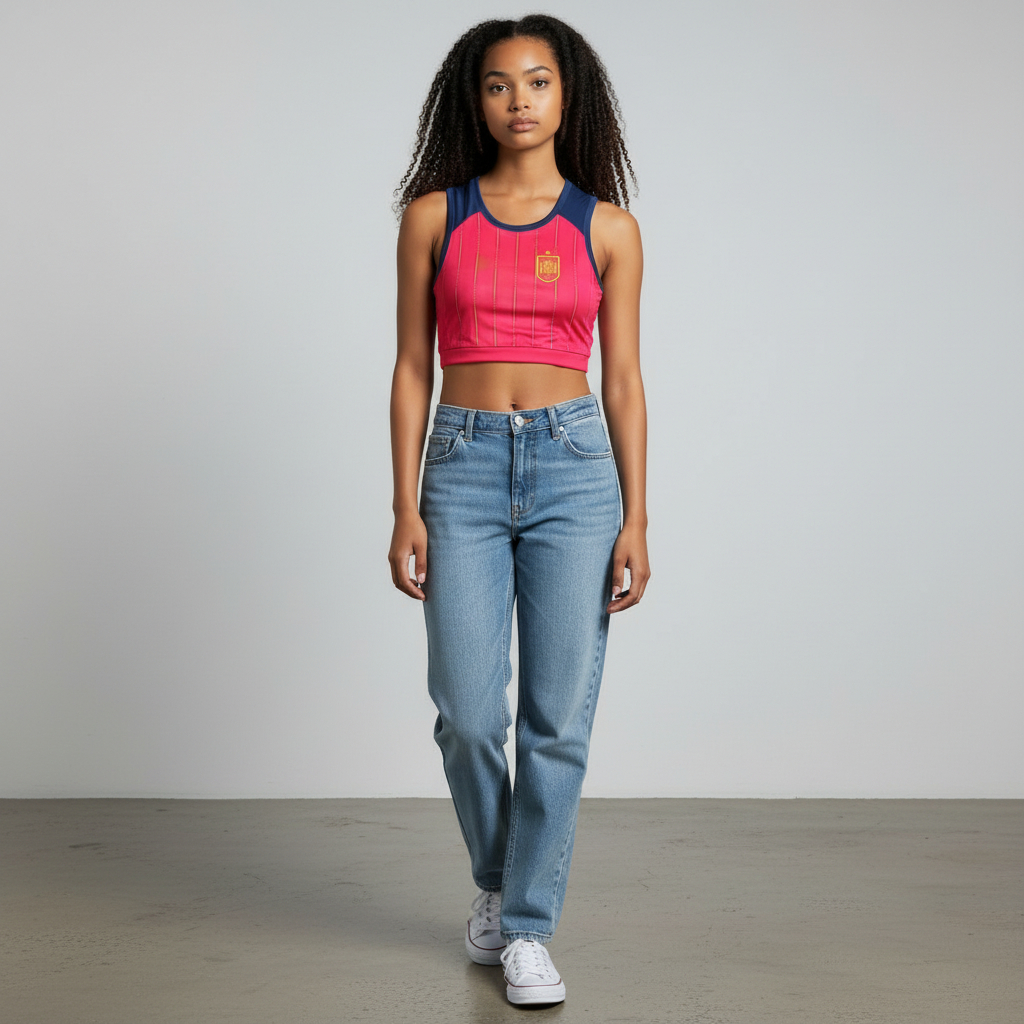 Spain Soccer Jersey Crop Top | Women's National Team Tank