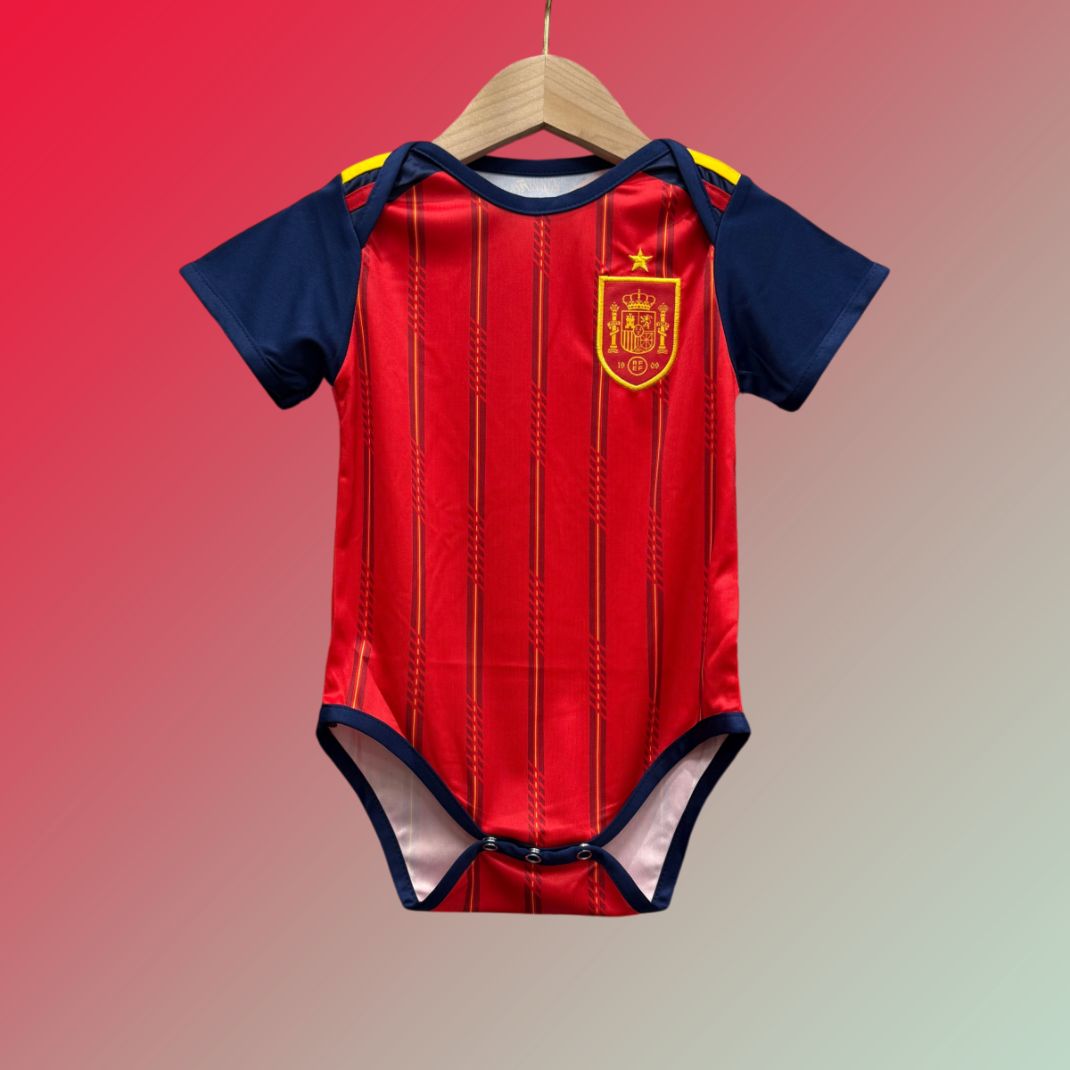 Spain Baby Soccer Jersey Bodysuit | La Roja Baby Outfit 