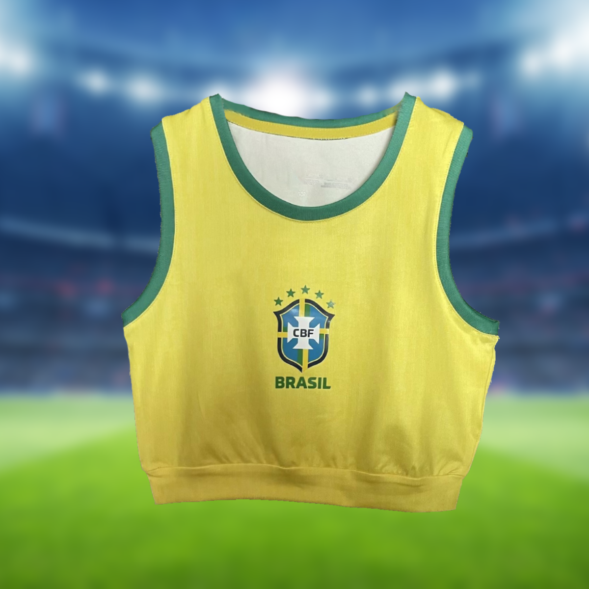 Brazil Soccer Cropped Tank Top | Women's Jersey