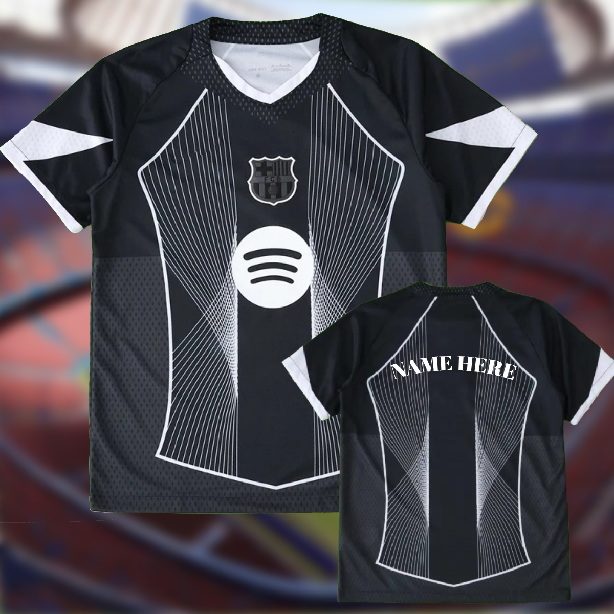 Barcelona | Black Concept Jersey | Personalization Available