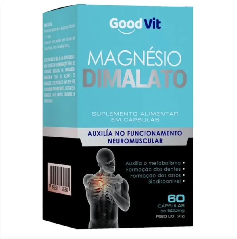 Magnésio Dimalato 60 Cápsulas GoodVit