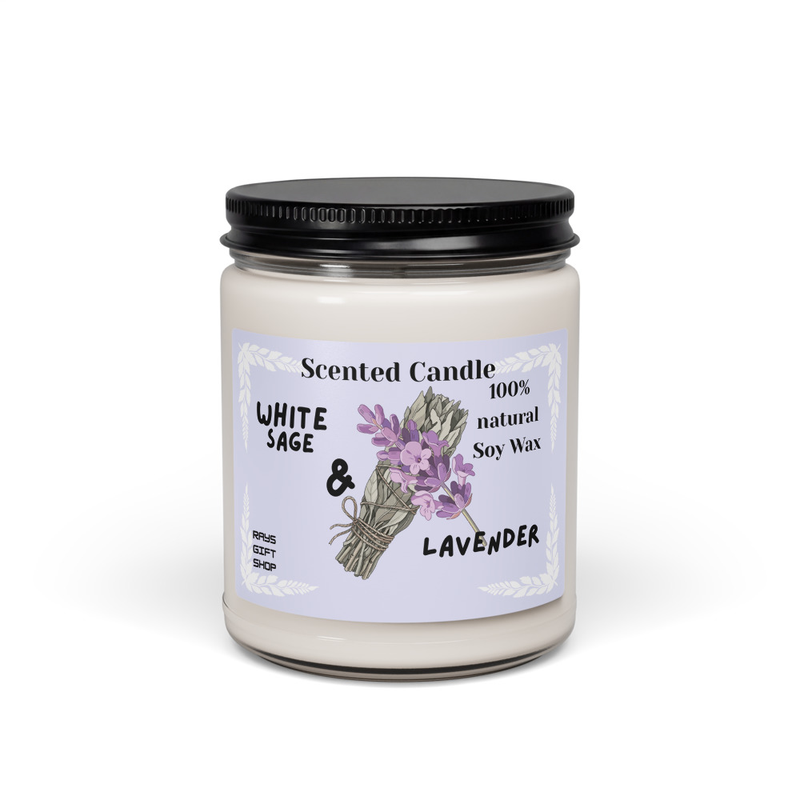 White Sage & Lavender Scented Candle