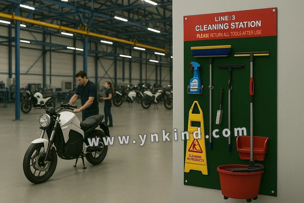 5s Cleaning Station Shadow Board For Electric Vehicle Manufacturing Plant