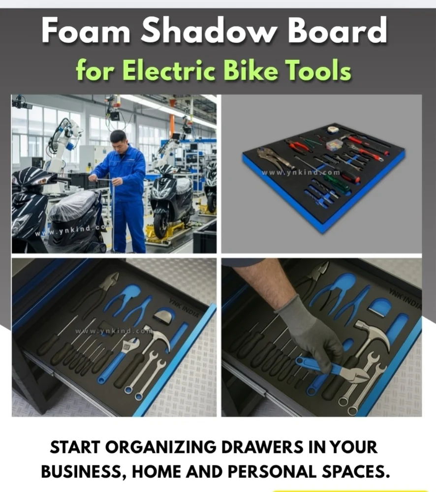Foam Shadow Board For Electric Bike Tools