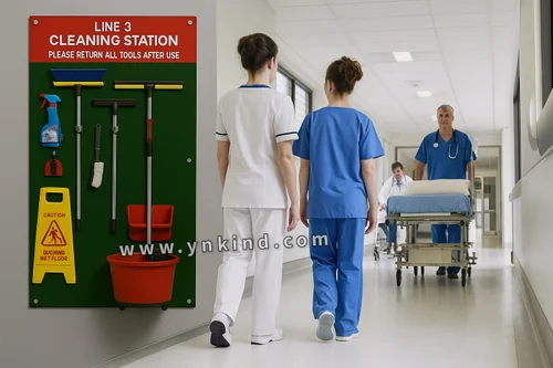 5s Cleaning Station Shadow Board For Hospitals and Clinics