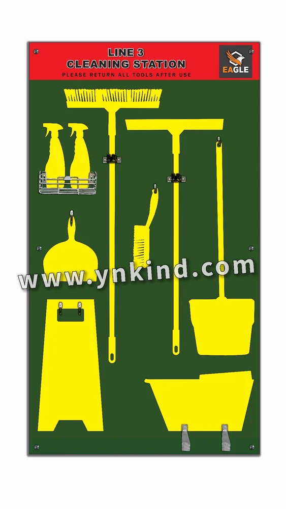 Wall Mounted Cleaning Tool Shadow Board