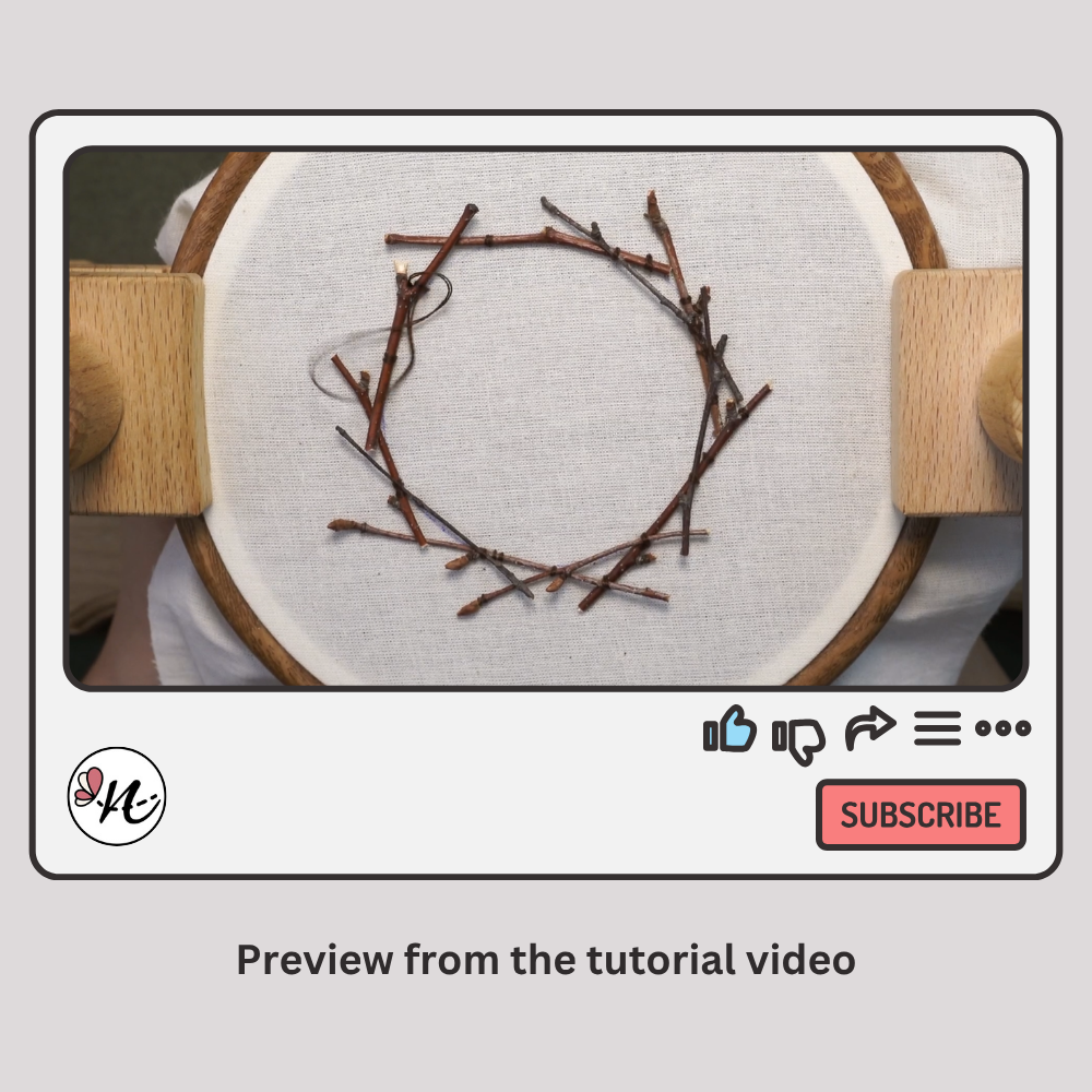 Winter Wreath Embroidery Pattern and Guide