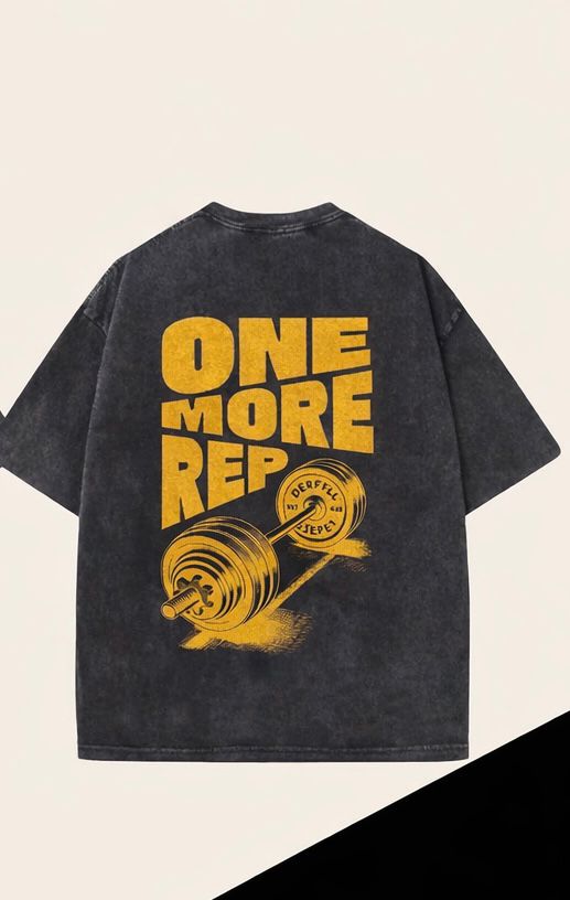 Remera Oversize "ONE MORE REP"