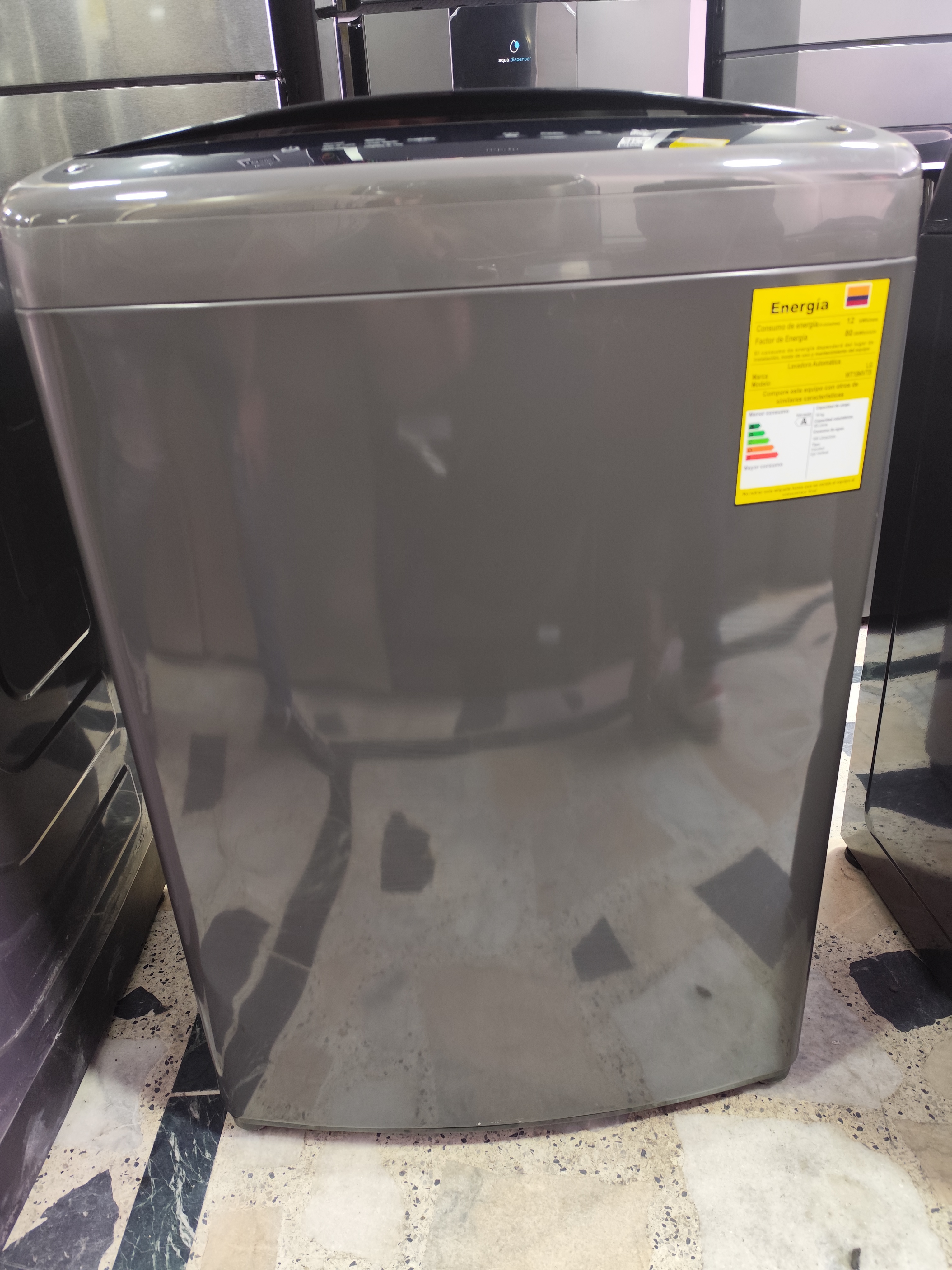 Lavadora LG Carga Superior 19 Kg Gris