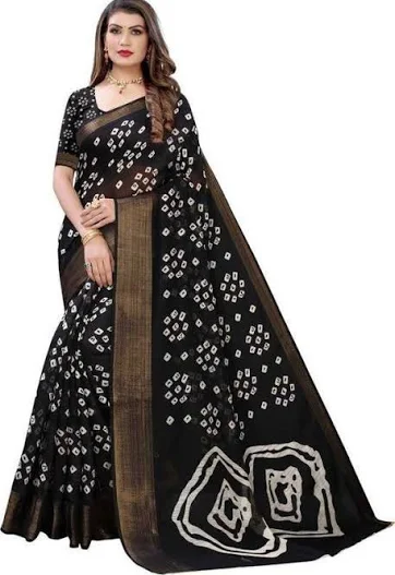 Black Bandhani Saree