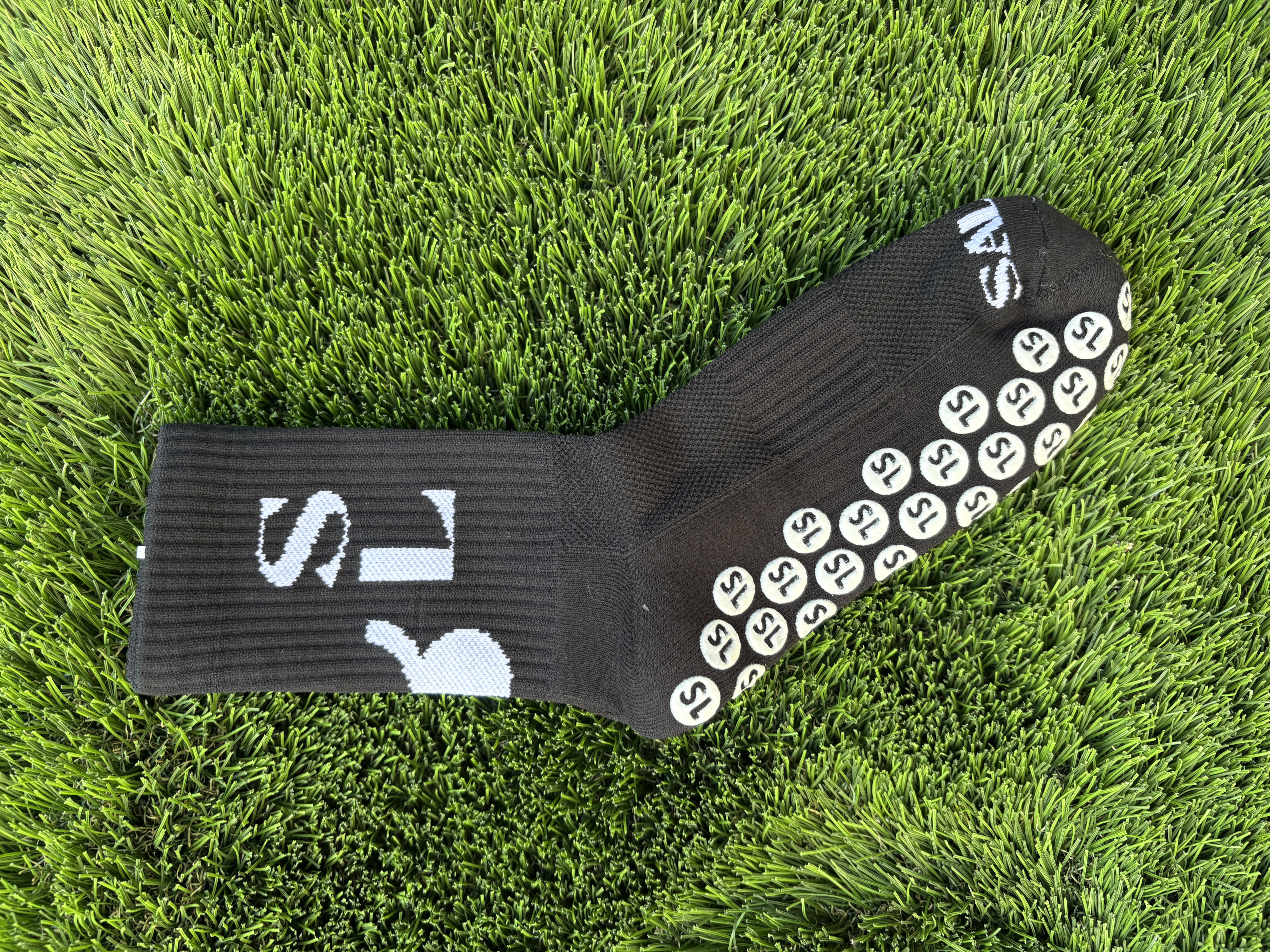 (1pair Black) Adult Size Grip Socks