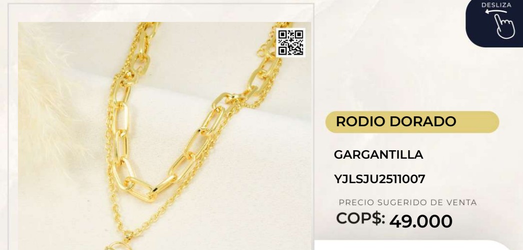 Gargantilla de Rodio Dorado