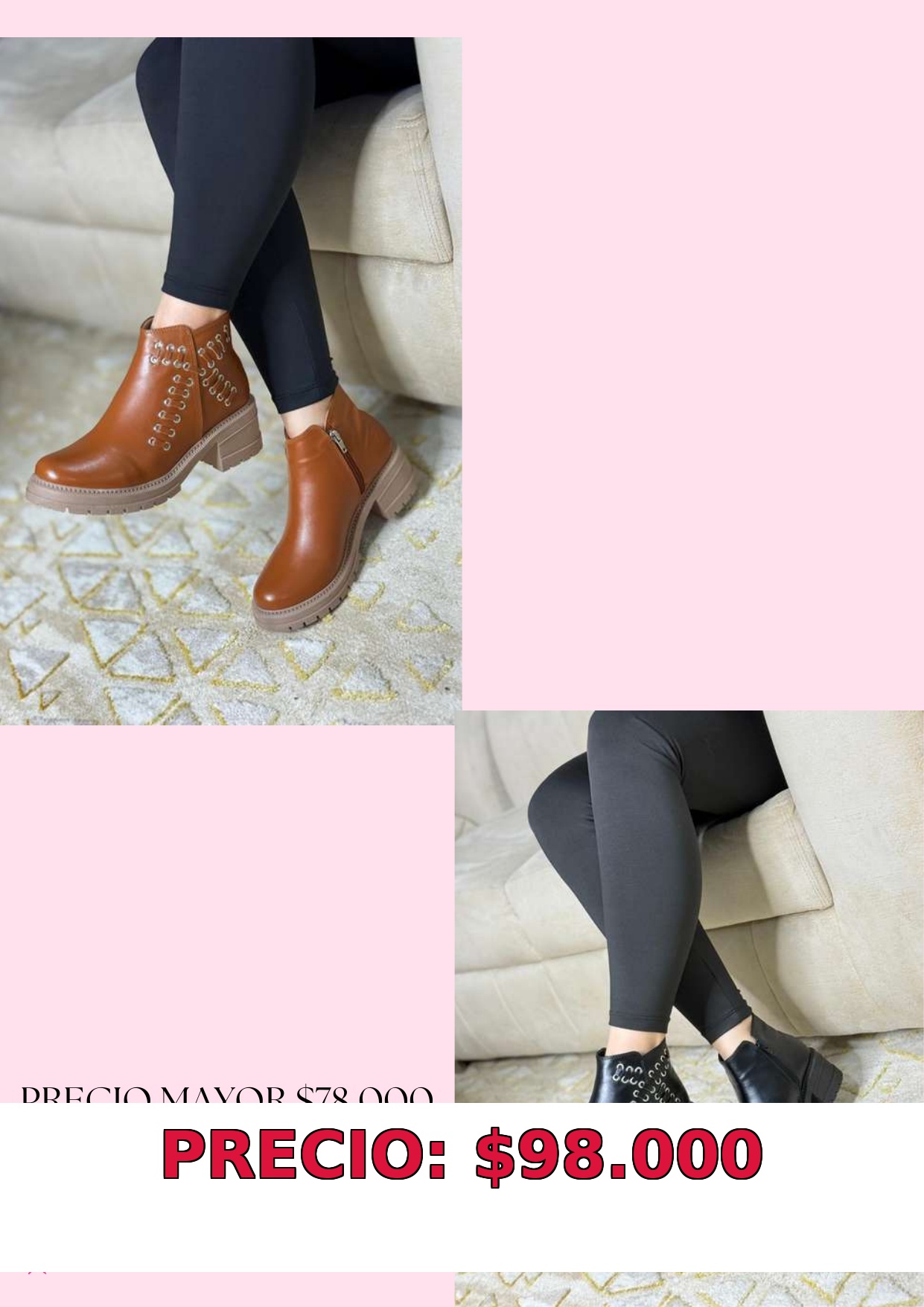 Botines de cuero para mujer