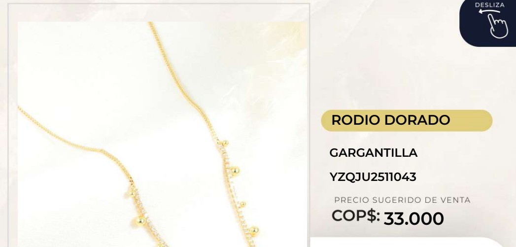 Gargantilla Rodio Dorado