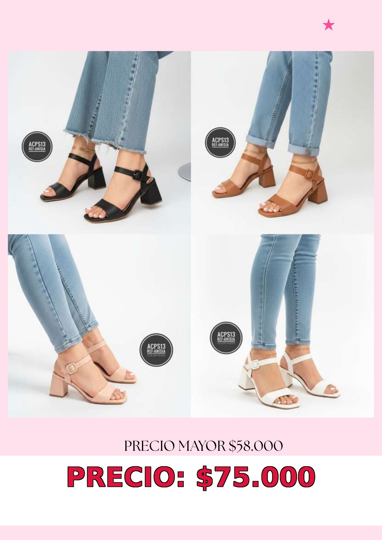Sandalias de tacón grueso