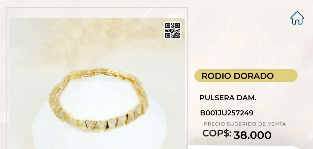 Pulsera Rodio Dorado