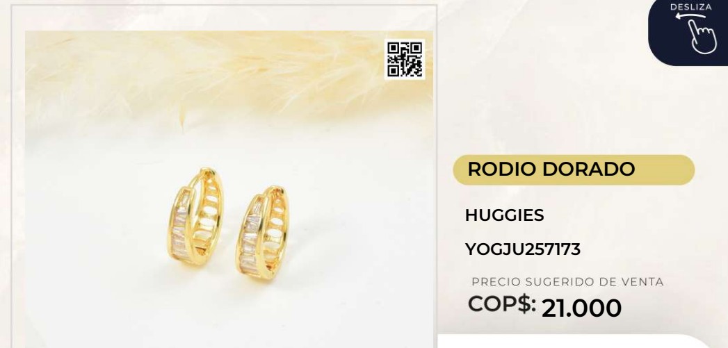 Aros Rodio Dorado