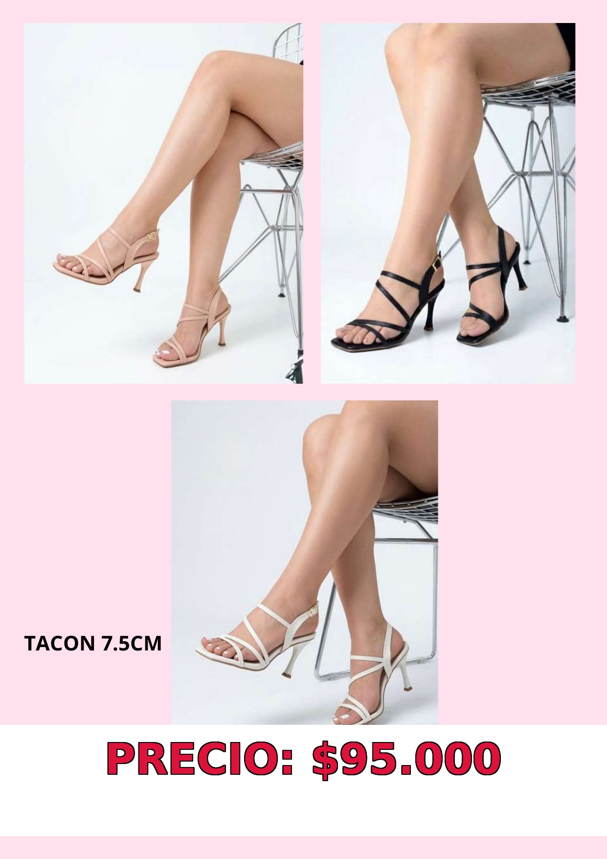 Sandalias de tacón elegante