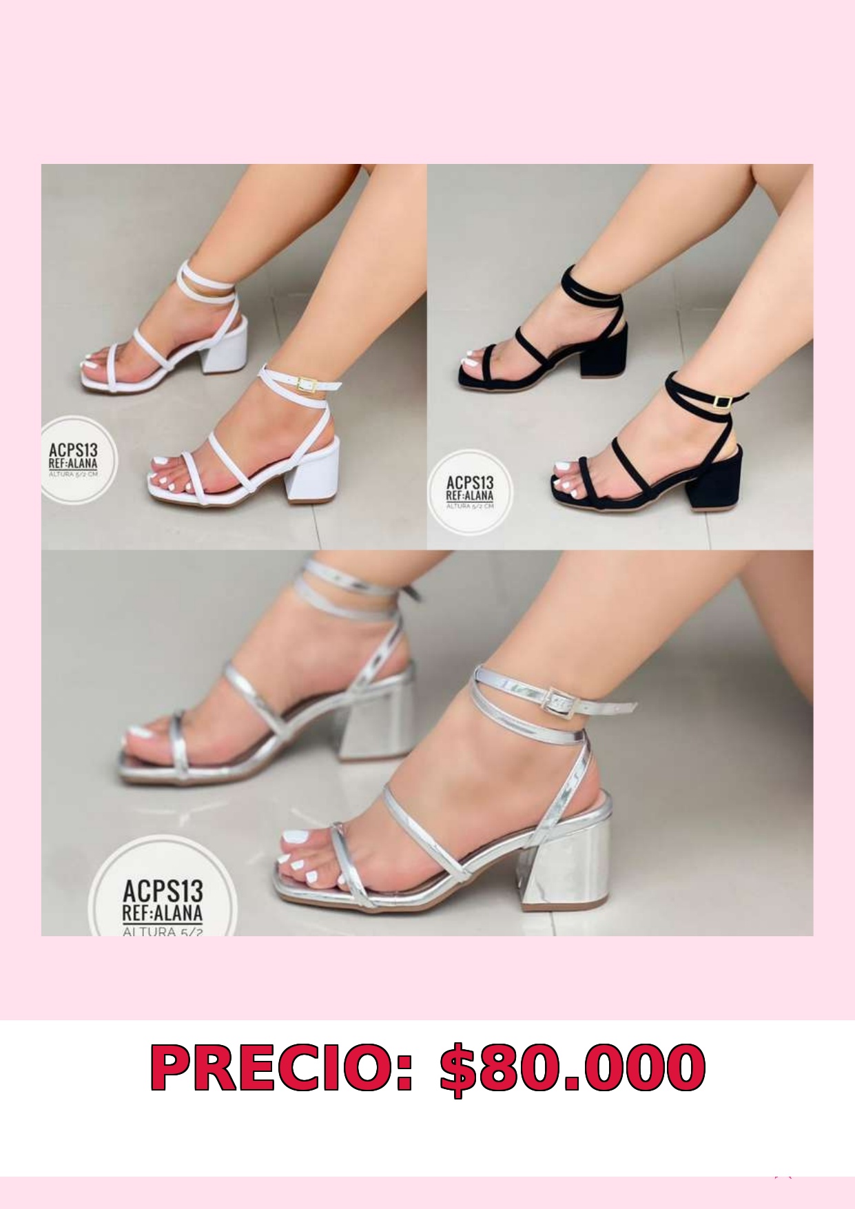Sandalias de tacón medio
