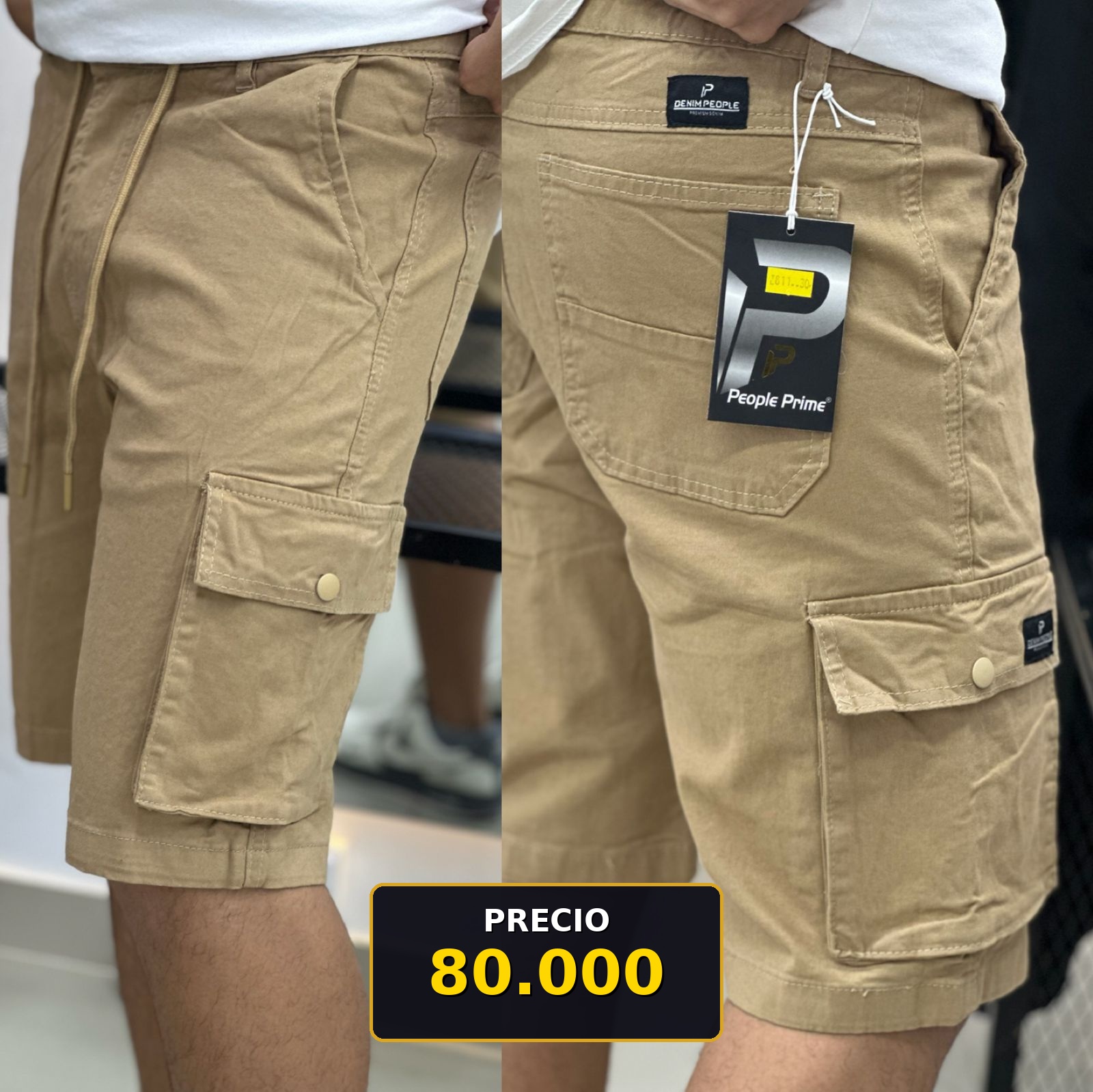 Bermudas Cargo Beige