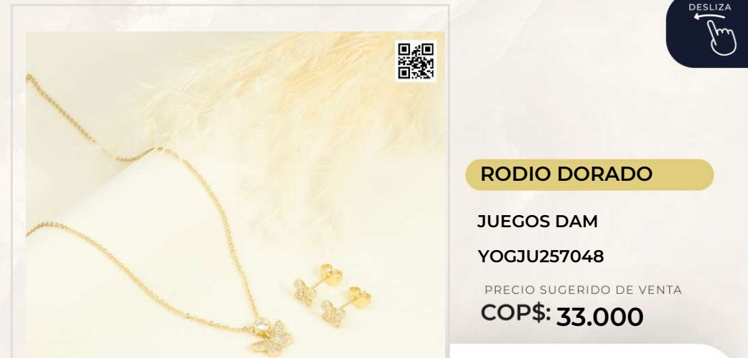 Juego de joyas Rodio Dorado