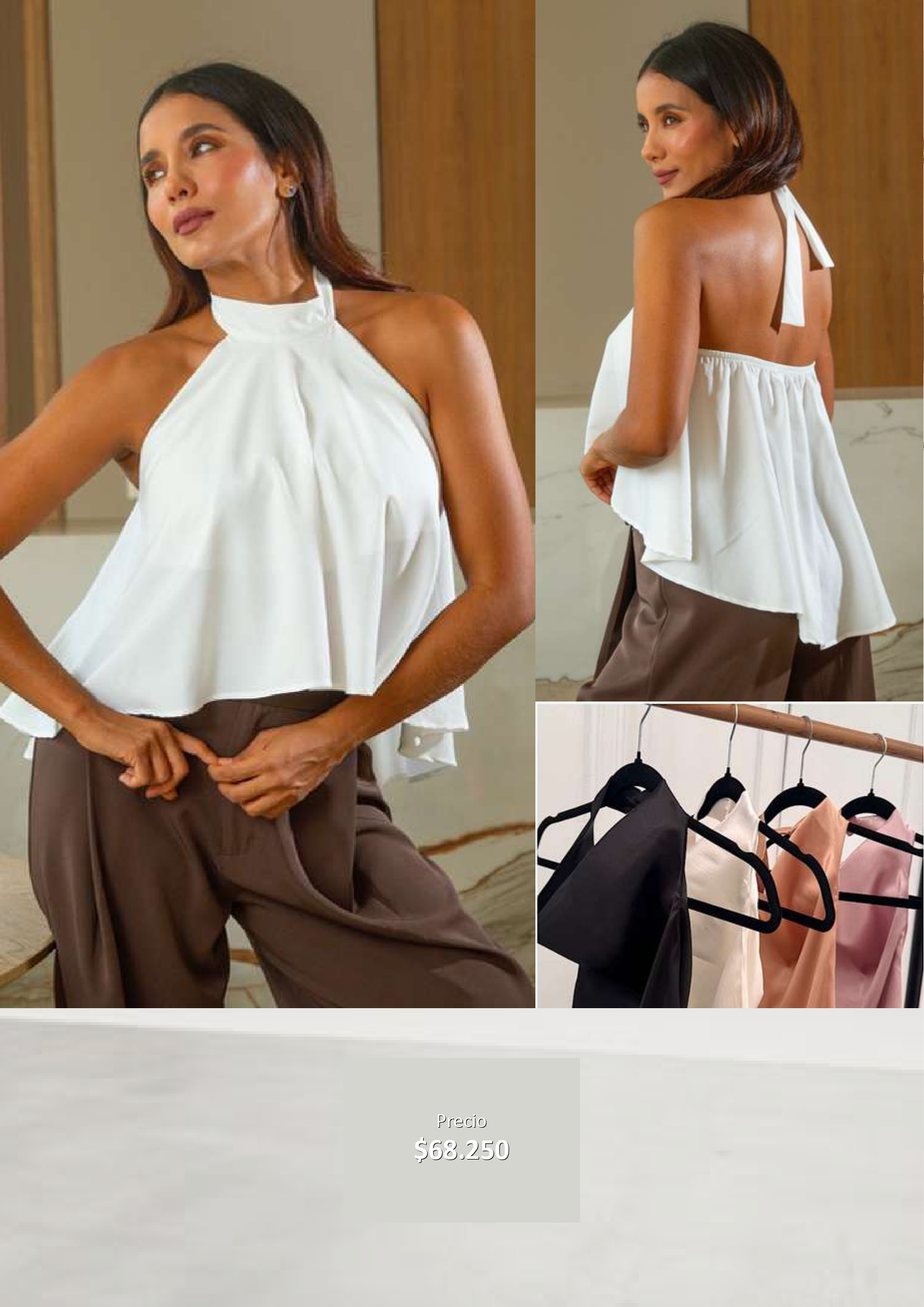 Blusa halter fluida