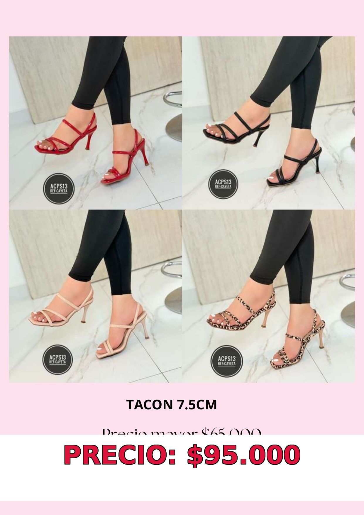 Sandalias de tacón 7.5cm