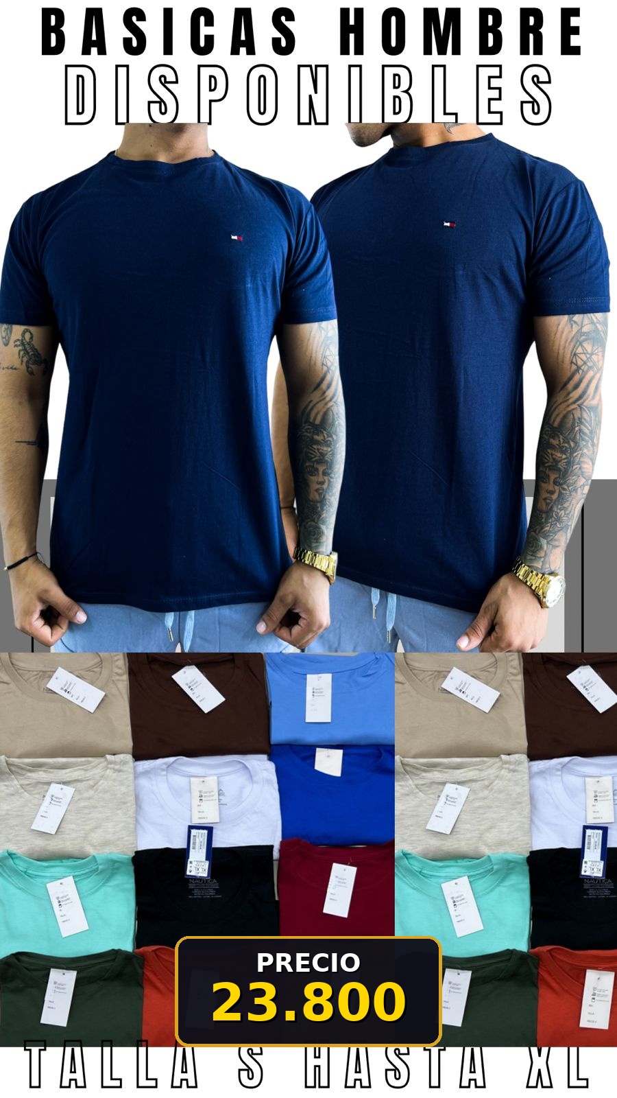 Camisetas Básicas para Hombre