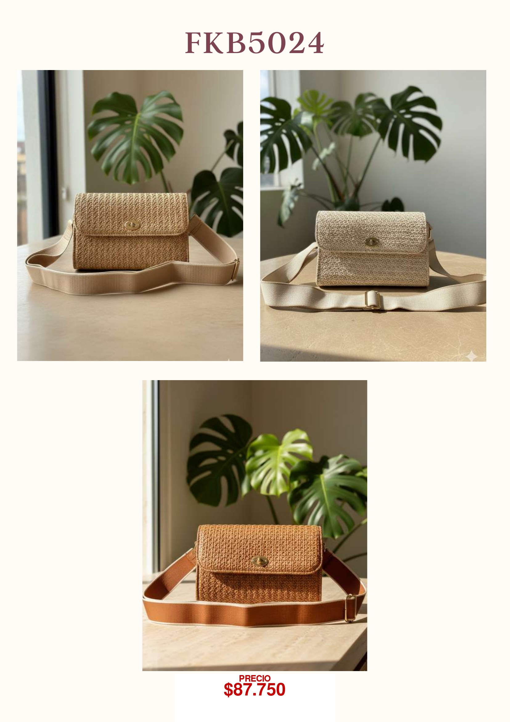 Bolso de mano tejido FKB5024
